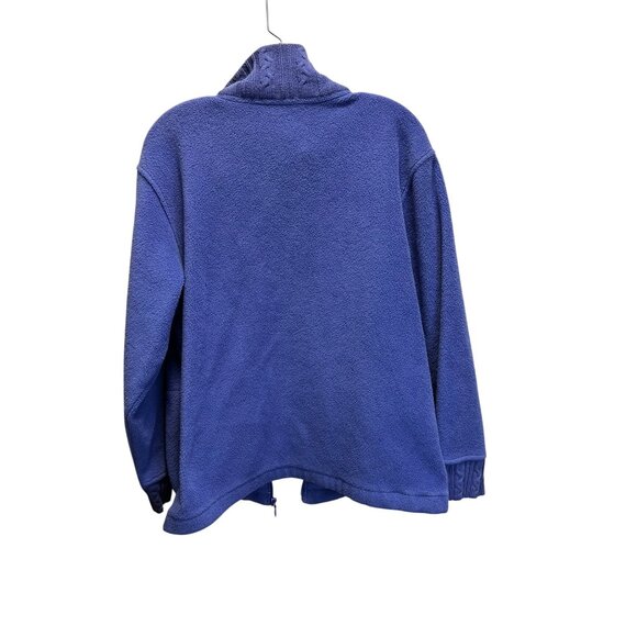 Pacer Womens Medium Blue Full-Zip Fleece Jacket With Stand Collar & Pockets - Picture 2 of 6